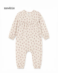 NEWBIE BABY FLORAL WRAP FRONT ROMPER