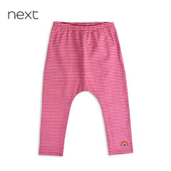 NEXT BABY DARK PINK STRIPED SUMMER LEGGING
