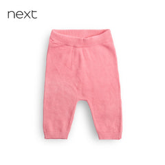 NEXT BABY PINK RIBBED TOP WITH TROUSER SET