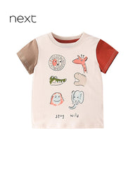 NEXT BASIC COTTON ANIMALS PRINTED T-SHIRT