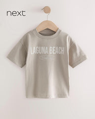 NEXT BEIGE LAGUNA BEACH SHORT SLEEVE T-SHIRT