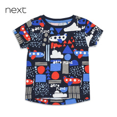NEXT BLACK AERO PLANE PRINTED T-SHIRT