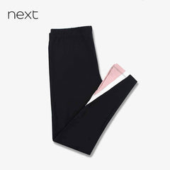 NEXT BLACK AND PINK CONTRASTING LEGGING