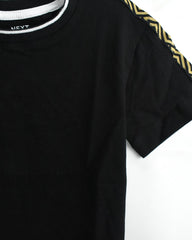 NEXT BLACK CONTRASTING SLEEVE T-SHIRT
