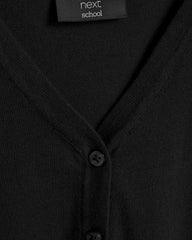 NEXT BLACK COTTON RICH SCHOOL V-NECK CARDIGAN -2A