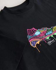 NEXT BLACK FOOTBALL BOOT RELAX FIT T-SHIRT