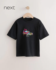 NEXT BLACK FOOTBALL BOOT RELAX FIT T-SHIRT