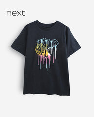 NEXT BLACK GRAFFITTI STYLE SHORT SLEEVE T-SHIRT