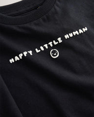 NEXT BLACK HAPPY LITTLE HUMAN LONG SLEEVE T-SHIRT