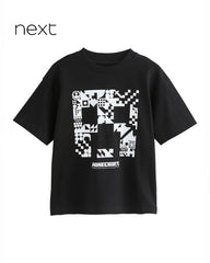 NEXT BLACK MINECRAFT SHORT SLEEVE T-SHIRT