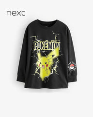 NEXT BLACK POKEMON PRINT LONG SLEEVE T-SHIRT