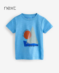 NEXT BLUE ADVENTURE PRINTED SHORT SLEEVE T-SHIRT