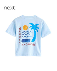 NEXT BLUE BACK PRINT SHORT SLEEVE T-SHIRT