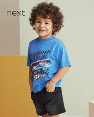 NEXT BLUE CAR GRAPHIC SHORT SLEEVE T-SHIRT