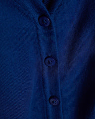 NEXT BLUE COTTON RICH SCHOOL V-NECK CARDIGAN -6A