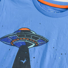 NEXT BLUE LONG SLEEVE UFO T-SHIRT