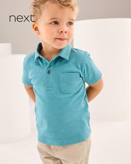 NEXT BLUE SHORT SLEEVE POLO T-SHIRT