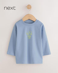 NEXT BLUE STAR GRAPHIC LONG SLEEVE T-SHIRT