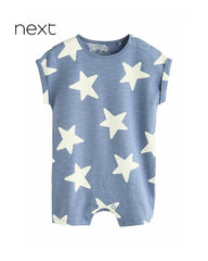 NEXT BLUE STARS PRINTED ROMPER