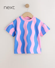 NEXT BLUE STRIPED SHORT SLEEVE T-SHIRT