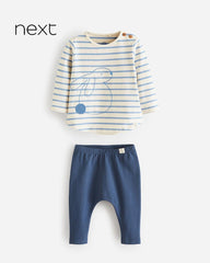 NEXT BLUE WHITE BUNNY TOP WITH LEGGINGS 2 PCS SET
