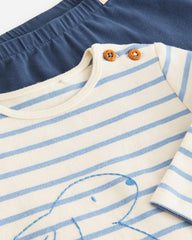 NEXT BLUE WHITE BUNNY TOP WITH LEGGINGS 2 PCS SET