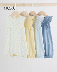 NEXT BLUE WHITE FLORAL BODY ROMPER PACK OF 4