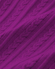 NEXT BRIGHT PURPLE CABLE KNIT HIGH NECK JUMPER