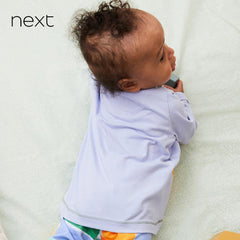 NEXT BRIGHT PURPLE HAPPY EMBOSSED T-SHIRT