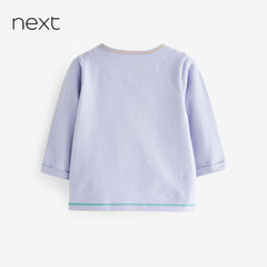NEXT BRIGHT PURPLE HAPPY EMBOSSED T-SHIRT