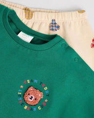 NEXT BRIGHT VARSITY BEAR TOP WITH TROUSER SET