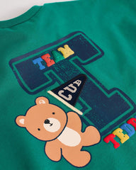 NEXT BRIGHT VARSITY BEAR TOP WITH TROUSER SET