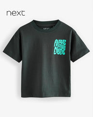 NEXT CHARCOAL AWESOME DUDE SHORT SLEEVE T-SHIRT