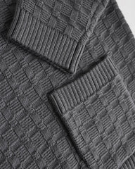 NEXT CHARCOAL BABY OVERSIZED TEXTURED KNITTED COTTON JUMPER