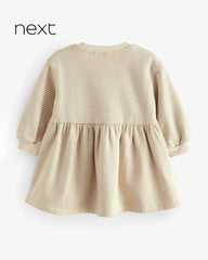 NEXT CREAM LONG SLEEVE COW DRESS