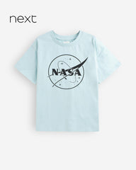 NEXT CYAN NASA LOGO T-SHIRT