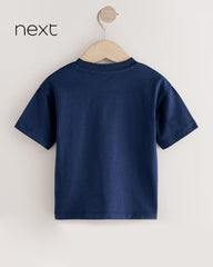 NEXT DARK BLUE DINO BUDDY SHORT SLEEVE T-SHIRT