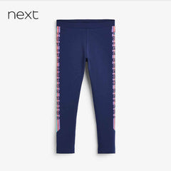 NEXT DARK BLUE LEGGING WITH CONTRASTING SIDEBAND PRINT