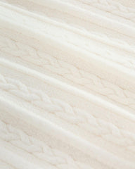 NEXT ECRU WHITE CABLE KNIT HIGH NECK JUMPER