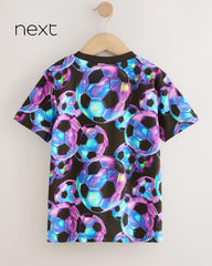 NEXT FOOTBALL PATTEREND PRINT SHORT SLEEVE T-SHIRT