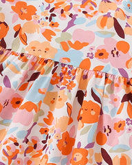 NEXT GIRLS COTTON JERSEY FLORAL DRESS