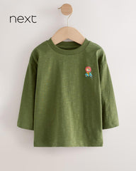 NEXT GREEN ANIMAL ON TRANSPORT LONG SLEEVE T-SHIRT