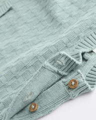 NEXT GREEN BABY OVERSIZED TEXTURED KNITTED COTTON JUMPER