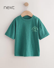 NEXT GREEN BIG SMILE PRINT SHORT SLEEVE T-SHIRT