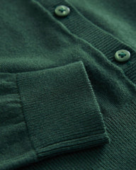 NEXT GREEN COTTON RICH FRILL SHOULDER SCHOOL CARDIGAN -19A