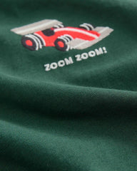 NEXT GREEN EMBROIDERED RACE CAR SHORT SLEEVE T-SHIRT