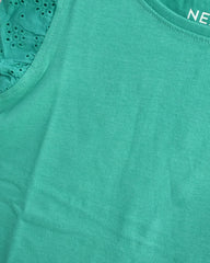 NEXT GREEN FRILL SLEEVE TOP