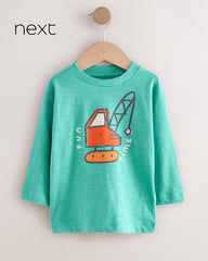 NEXT GREEN FUN TIME LONG SLEEVE T-SHIRT