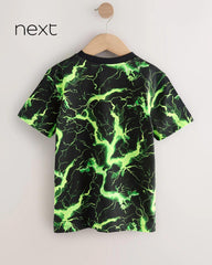 NEXT GREEN LIGHTNING ALL OVER PRINT T-SHIRT