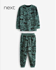 NEXT GREEN PRINTED LONG SLEEVE T-SHIRT AND TROUSER SET
